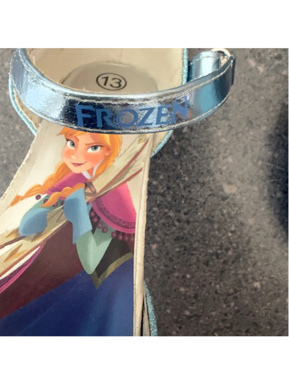 Disney Frozen Elsa & Anna Girls Glitter Princess Dress Up Costume Shoes Size 13